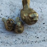 Statuette uccellini in bronzo