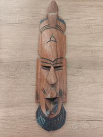 Autentica maschera tribale africana in legno