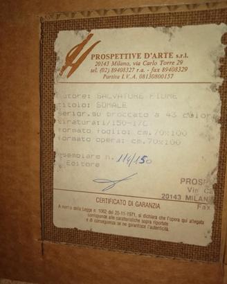 Serigrafia Salvatore Fiume