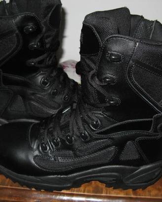 ANFIBI MILITARI PELLE NERI