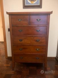 Cassettiera  orientale in legno
