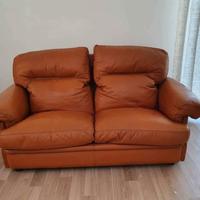 Divano in vera pelle "Val di Chienti"