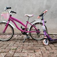 Bicicletta bambina Trubbiani e monopattino