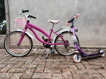 Bicicletta bambina Trubbiani e monopattino