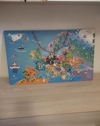 puzzle tavola magnetica Europa 
