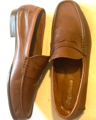 Mocassini Uomo Melluso Penny Loafer Vera Pelle 43