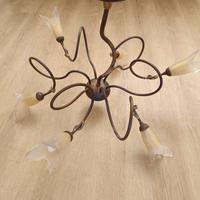 lampadario ferro battuto 