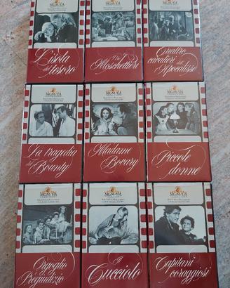Lotto 9 vhs MGM I film dai grandi libri