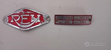 LucidatriceTarghette e interruttore Rem