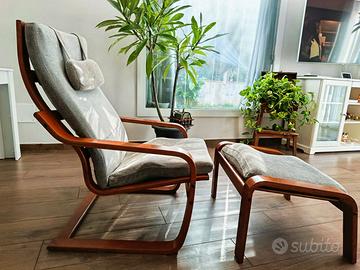 poltrona e poggiapiedi poang (Ikea)