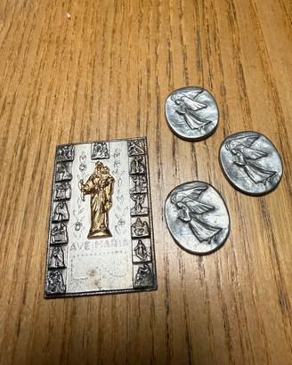 Placchetta religiosa e pocket angel tascabile vint