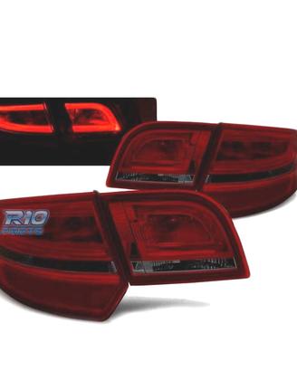 FANALI A LED PER AUDI A3 8P SPORTBACK 04-08 ROSSO 