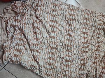 Coperta singola vintage di ciniglia Gabel