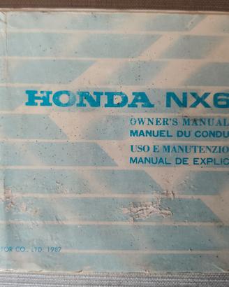 Libretto uso e manutenzione Honda Domenator
