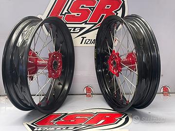 COPPIA RUOTE  MOTARD  HONDA-CR-CRF-125-250-450