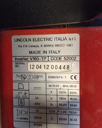 SALDATRICE TIG LINCOLN 