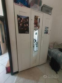 Armadio 3 ante BRIMNES IKEA bianco con specchio