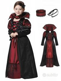 Costume carnevale Vampira vampiro bambina vestito