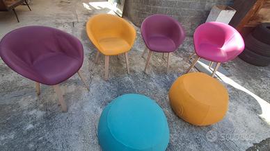 poltroncine arper e pouf