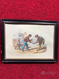 stampa litografica il giuoco della morra