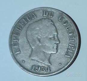 COLOMBIA 1934 centavos 50 