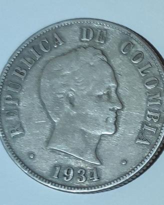COLOMBIA 1934 centavos 50 
