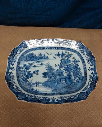 antico piatto da portata ceramica cinese 1736-1795