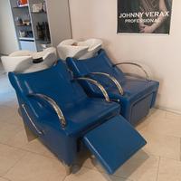 2 lavateste con poggia gambe 