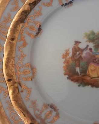 Servizio piatti 12 piani e 12 dessert Limoges 1950