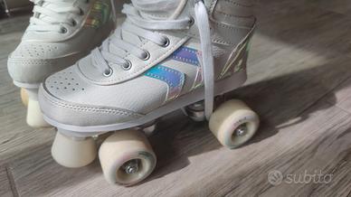 Pattini a rotelle tg34 + kit di protezione + borsa