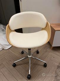 Sedia da scrivania regolabile con rotelle