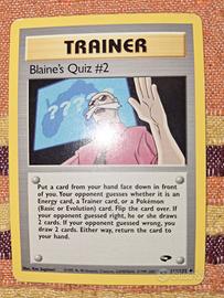 carta pokemon rara Blaine's quiz #2