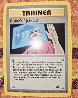 carta pokemon rara Blaine's quiz #2