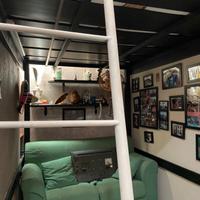 Letto a soppalco in legno