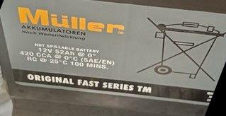 Batteria  Auto marca Muller IN GARANZIA 12 MESI