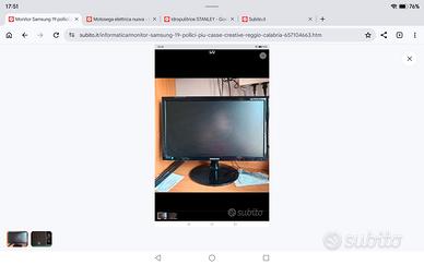 Monitor Samsung 19 pollici piu casse creative