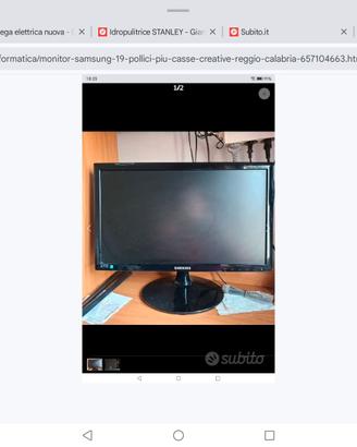 Monitor Samsung 19 pollici piu casse creative