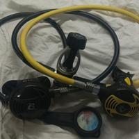 Erogatore e octopus Cressi XS2 + manometro Seac