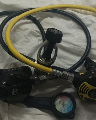 Erogatore e octopus Cressi XS2 + manometro Seac