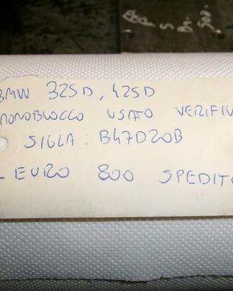 Monoblocco usato verificato bmw 325d - 425d