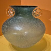 Murano vaso in vetro verde
