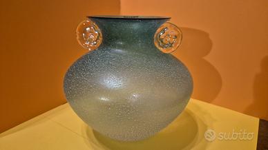 Murano vaso in vetro verde