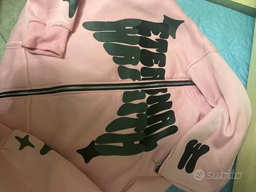 Felpa rosa con cappuccio