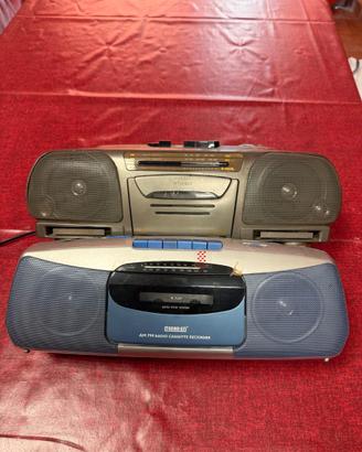 Lotto 2 radio registratori cassette vintage