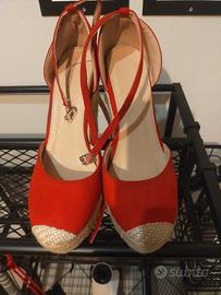 Scarpe con zeppa in sughero 