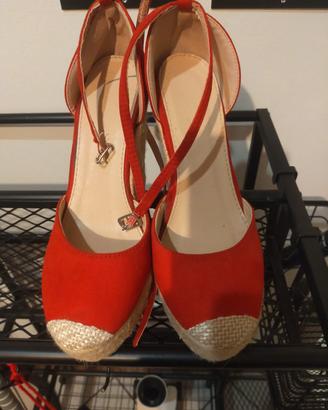Scarpe con zeppa in sughero 