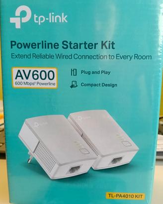 TP-Link TL-PA4010 Kit Powerline AV600Mbps, 1 Porta