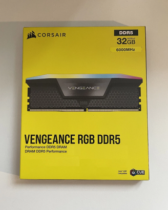 CORSAIR VENGEANCE RGB 32GB 6000MHz GAMING DDR5 RAM