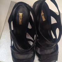 Sandali Just Cavalli neri in pelle n. 37