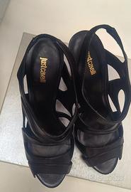 Sandali Just Cavalli neri in pelle n. 37